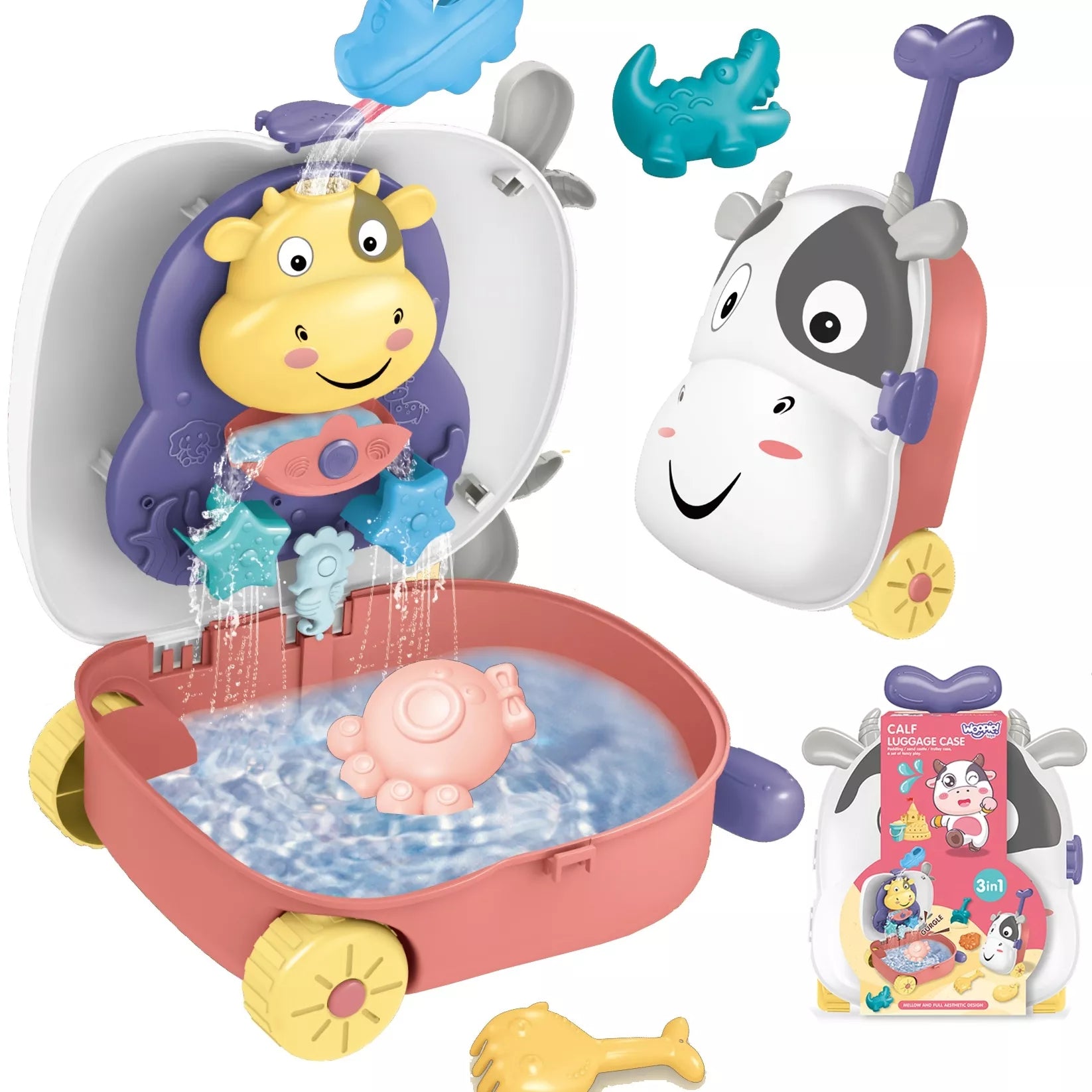 Woopie 3in1 smėlio ir vandens rinkinys lagamine